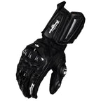 Furygan AFS10 Leather Motorcycle Gloves | Carbon Fiber Racing Gauntlets with Knuckle Protection & Ventilation for Sport Riding | JC001