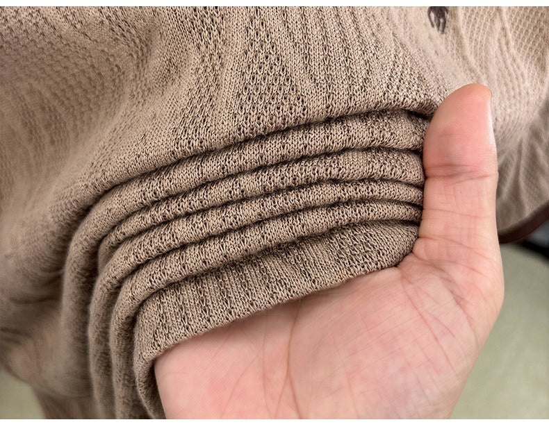 Men's Oversize Polo Shirt | Casual Golf Knit Tee Breathable Polo Shirt |