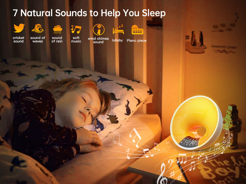 Smart Sleep Light Bluetooth Speaker Sunrise Simulation Alarm Clock with Radio & Sleep Aid Features | EH-A90