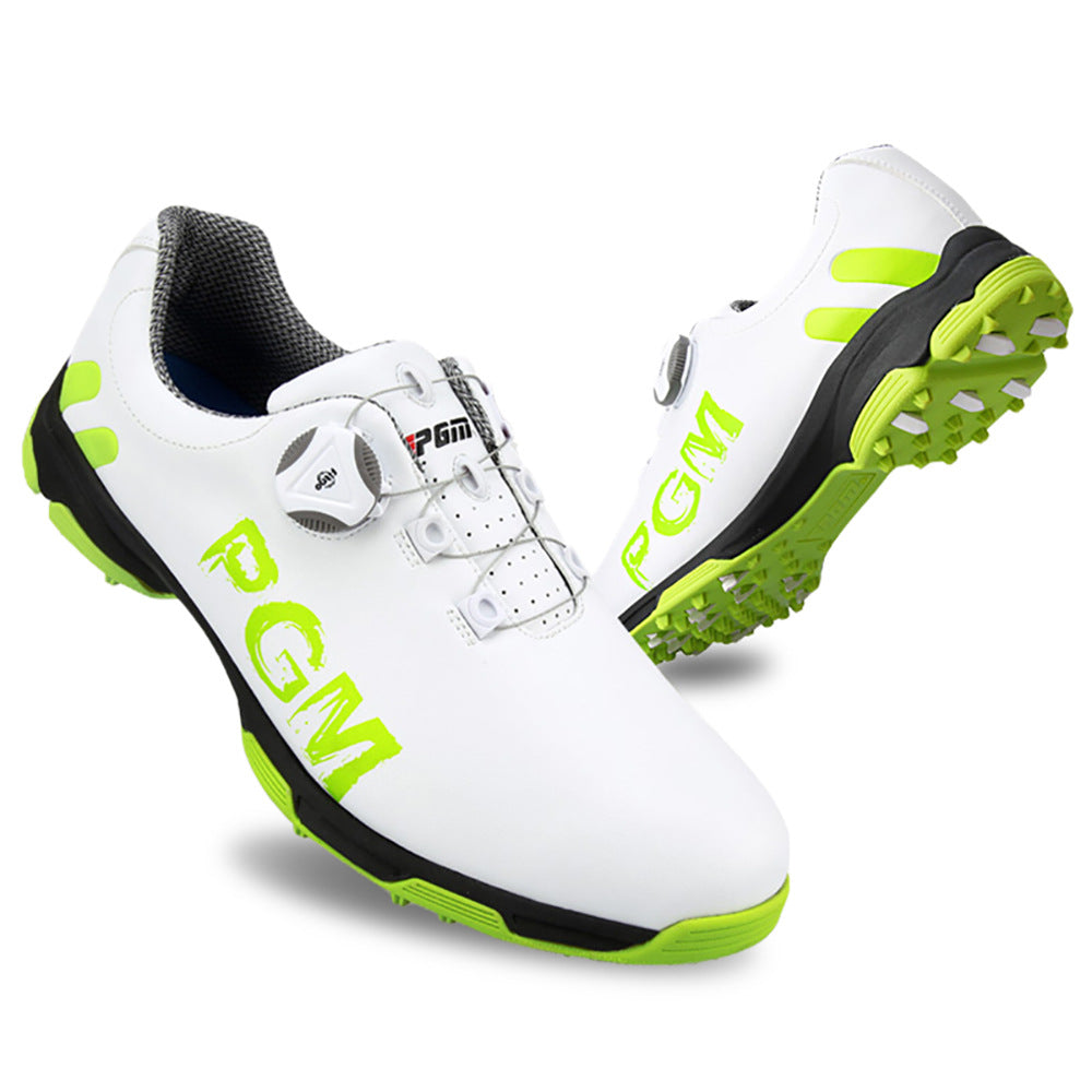 Premium PGM Men's Golf Shoes | Rotating Lace System | Waterproof & Breathable Anti-Slip Athletic Footwear