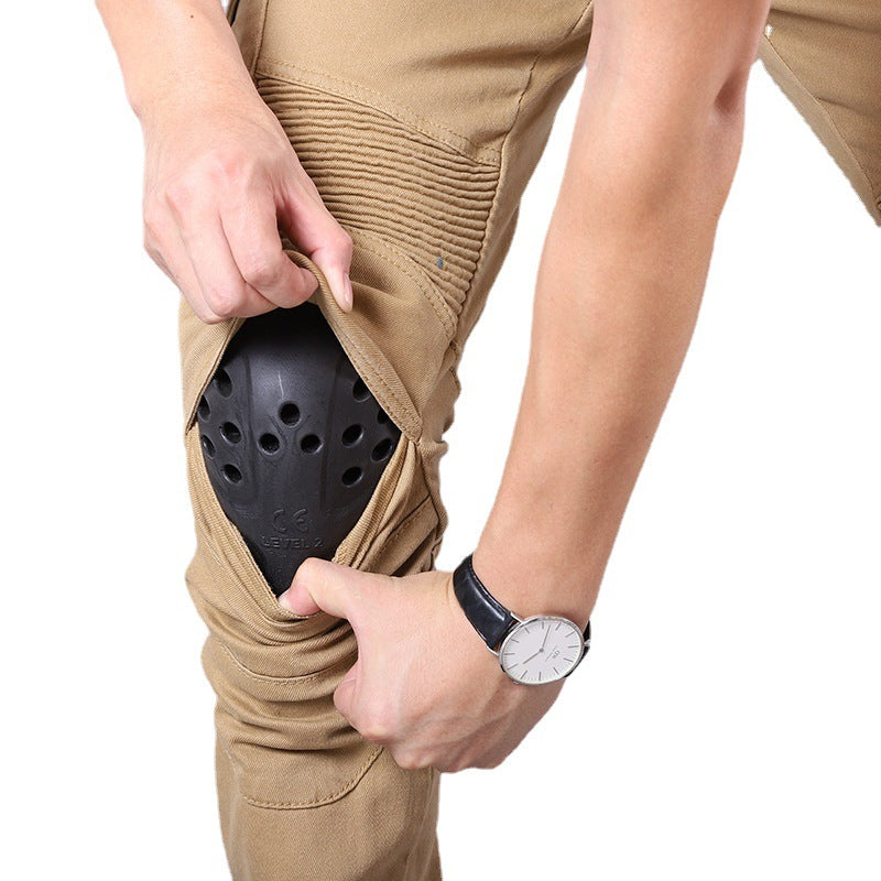MOTOJSMT Motorcycle Riding Jeans | Casual Cargo Pants with Protective Armor | Zipper Pocket Racing Trousers for Summer | MOTOJSMT