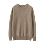 Men's Premium Cashmere Blend Sweater Chunky Knit Mock Neck Pullover Winter Warm Relaxed Fit Knitwear | JW-039