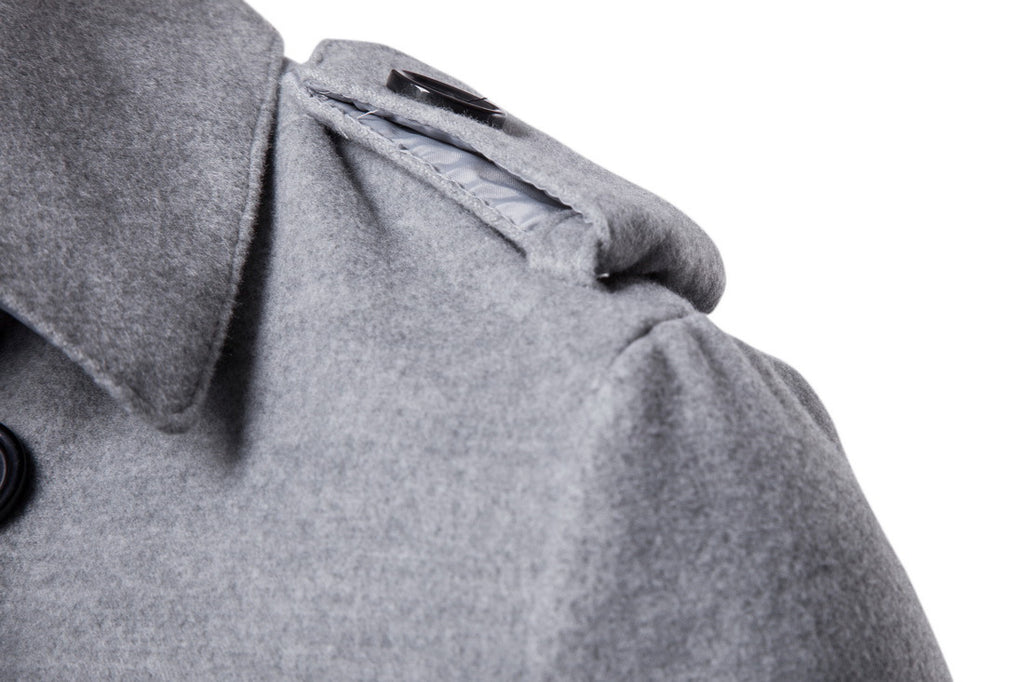 Herren Formeller Business Herbst Winter Casual Revers Zweireihiger Premium Baumwollmantel Langer Trenchcoat Jacke | 9280 