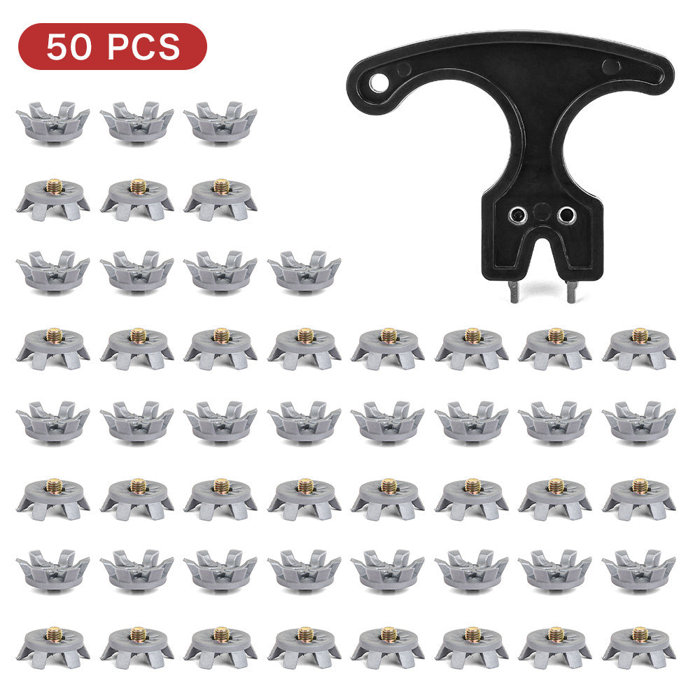 THESTRON Universal Golf Shoe Cleat Wrench & 4-Color TPU Replacement Spikes Kit | D-909