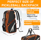 Großer Fitness- und Sportrucksack – Perfekt für Pickleball, Tennis, Camping und Wandern | 61-P2439 