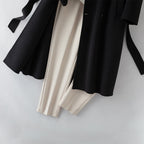 100% Wool Long Trench Coat with Belt | Men’s Knee-Length Double-Faced Wool Overcoat | Premium Winter Outerwear Trench coat