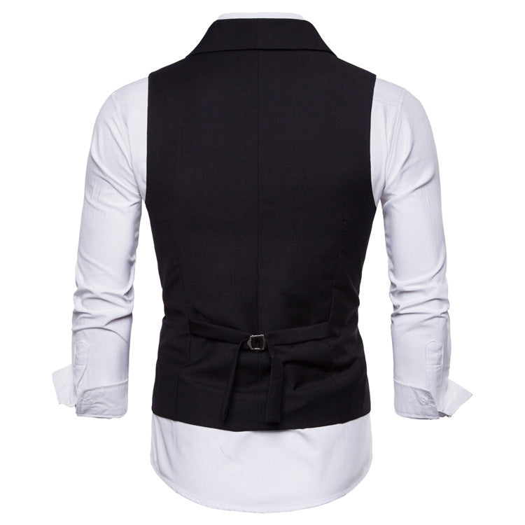 Men‘s Double-Breasted Vest | 2026 Autumn Business Casual Waistcoat | Classic English Style Suit Vest | SBT002