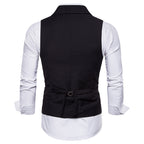 Men‘s Double-Breasted Vest | 2026 Autumn Business Casual Waistcoat | Classic English Style Suit Vest | SBT002