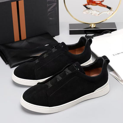 New Genia European Men's Loafers | Genuine Leather Slip-On Sneakers | Premium Casual Driving Shoes | 8611