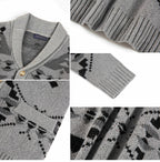 Herren Wind Jacquard Strickpullover Langarm Oberbekleidung Jacke Top | SY0052 