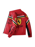 F1 Heavy Embroidery PU Leather Jacket | Unisex Fleece-Lined Racing Coat Waterproof Windproof Streetwear