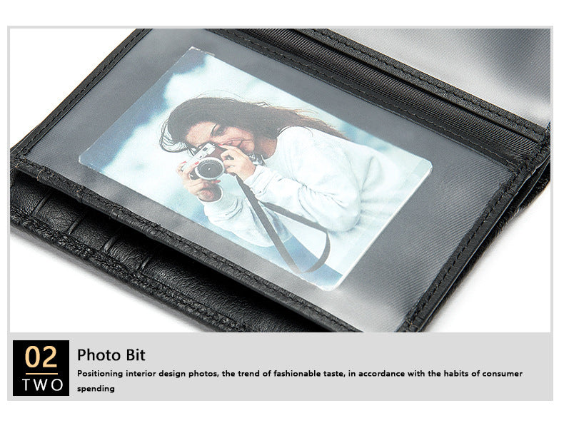 Antimagnetische RFID-blockierende Echtleder-Geldbörse für Herren, schmales Kartenetui und Geldbörse | 1131 