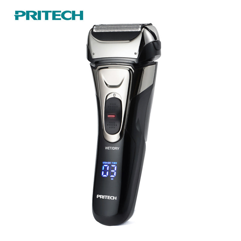 Dreifachklingen-Elektrorasierer für Herren, LCD-Display, IPX6, wasserdicht, wiederaufladbarer USB-Trimmer | RSM-1577 