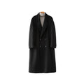 100% Wool Double-Faced Long Overcoat | 2026 Handcrafted Knee-Length Coat with Padded Shoulders | Premium Winter Outerwear | 86767