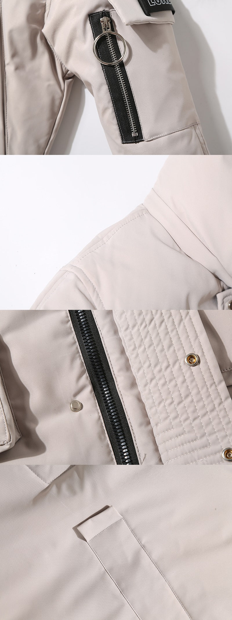 Herren Daunenjacke Mittellang Kapuze Pelzkragen Plus Samt Arbeitskleidung Entendaunenmantel | 896 