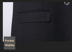 3-teiliger Slim Fit-Anzug für Herren in luxuriöser Qualität fürs Büro, Hochzeit, formelle Kleidung, Bräutigam, Business-Jacke, Weste und Hose | AD3006 