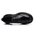 Men's Premium Full-Grain Leather Business Shoes | Thick Sole Oxfords with Breathable Pigskin Lining | Light Luxury Formal Footwear | 77027