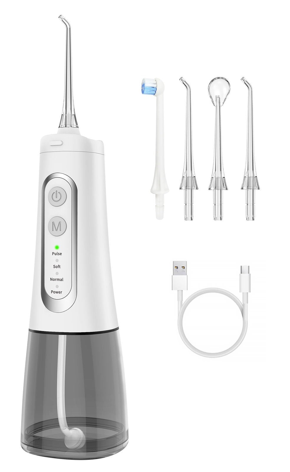 Wasserdichter, wiederaufladbarer, kabelloser, elektrischer, tragbarer Jet-Zahnreinigungs-Munddusche mit Wasser-Flosser | 