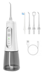 Wasserdichter, wiederaufladbarer, kabelloser, elektrischer, tragbarer Jet-Zahnreinigungs-Munddusche mit Wasser-Flosser | 