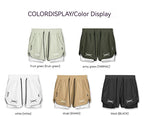 Neue Doppeldecker-Laufshorts Fitness Workout Bermuda Schnelltrocknende Kurze Hosen Unterteile | K-55 
