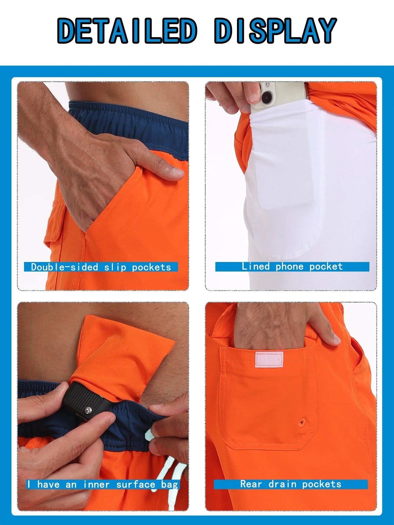 Schnelltrocknende Sommer-Strandshorts für Herren, mit Milchseide gefütterte Badehose für Männer | 265SCTK 