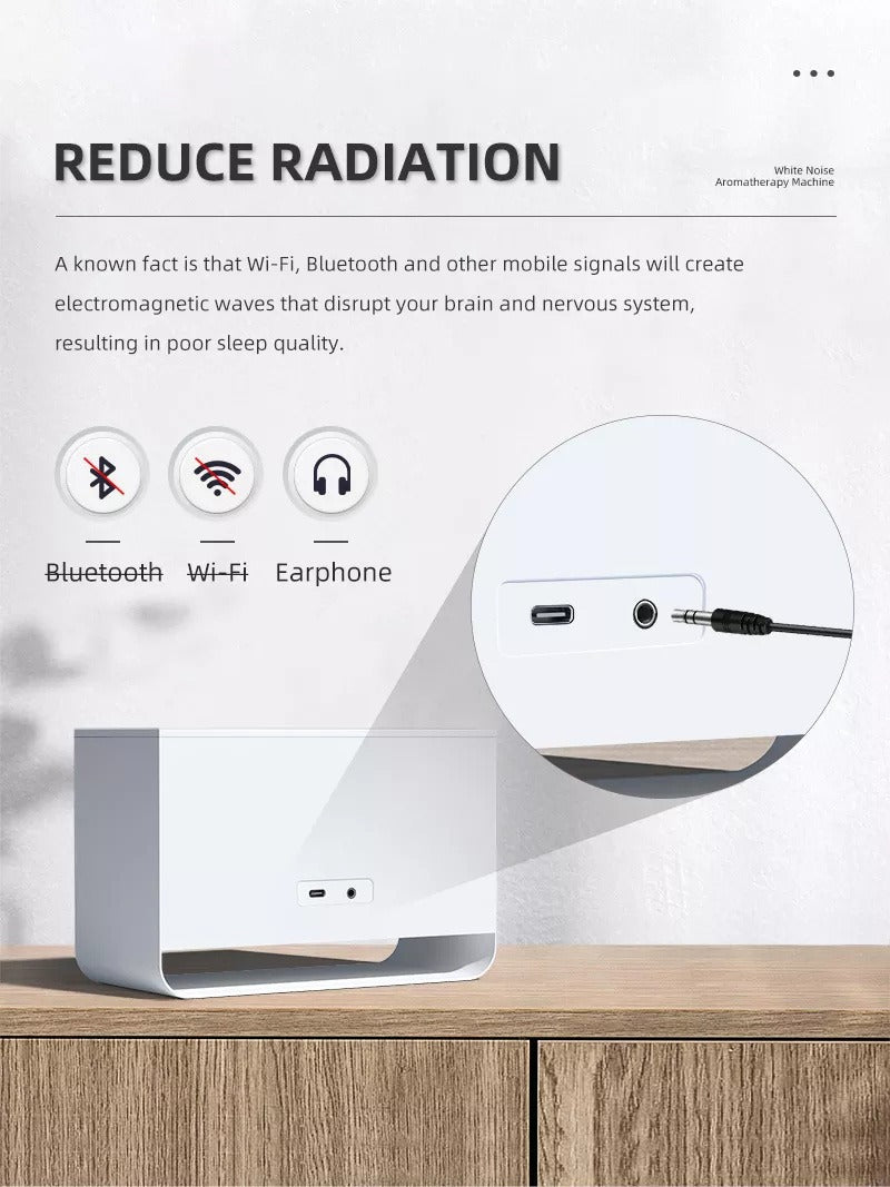 Neues, schickes Design, 200 ml, Babypflege, Schlafsimulation, 3D-Feuerlampe, Flamme, weißes Rauschen, USB-Musik, Diffusor für ätherische Öle | VR-WN03 