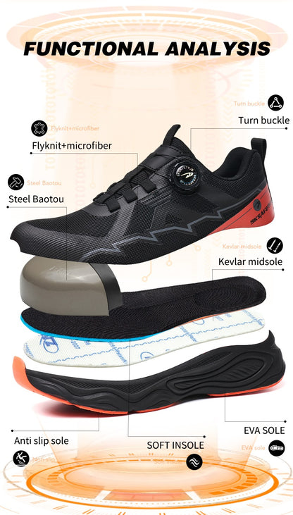 Men's Steel Toe Safety Boots: Anti-Smash & Anti-Puncture Kevlar Sole Protection Safety Boots | 7928