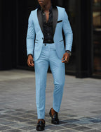 Zweiteiliger Herrenanzug mit einem Knopf, Smoking, Smart Fit, Anzug für den Abschlussball, Hochzeits-Smoking | 1988