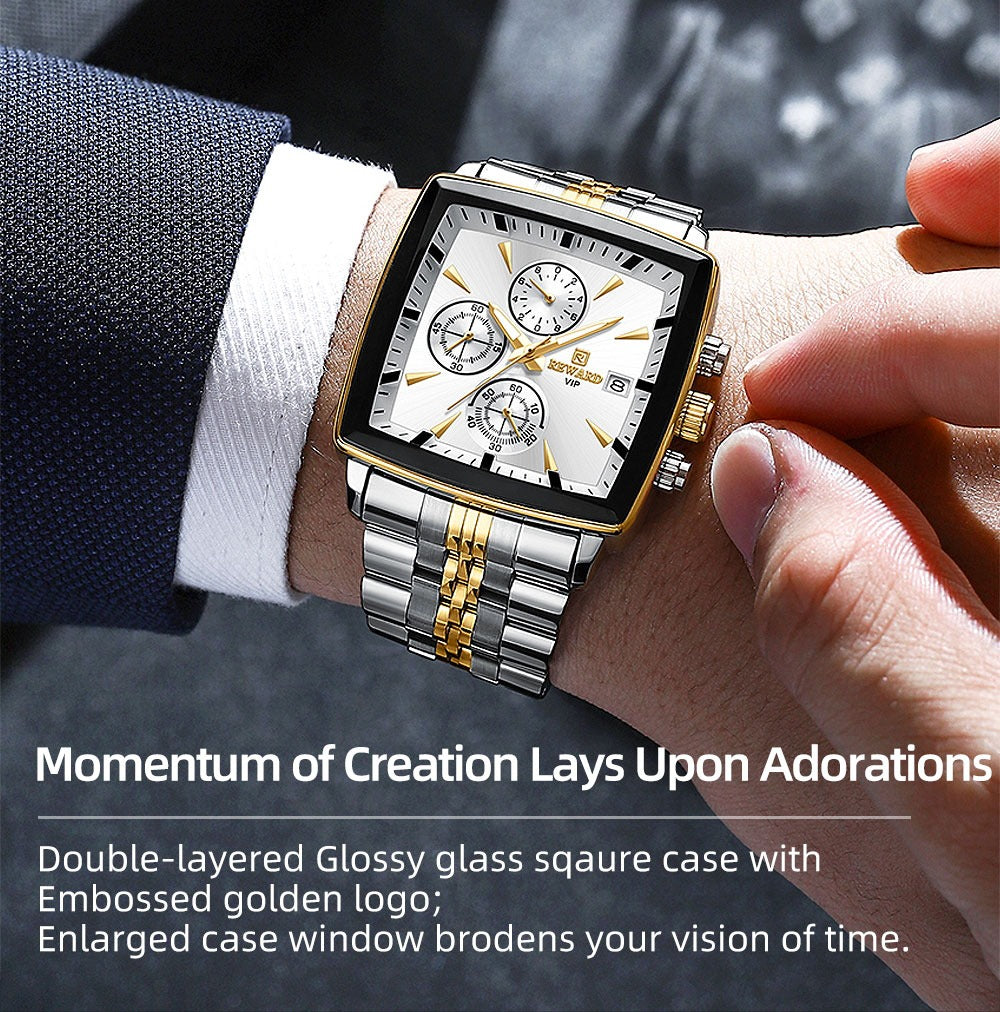 Herrenuhren Quarz Luxus Business Leuchtzeiger Wasserdichte Uhr | RD81100M 