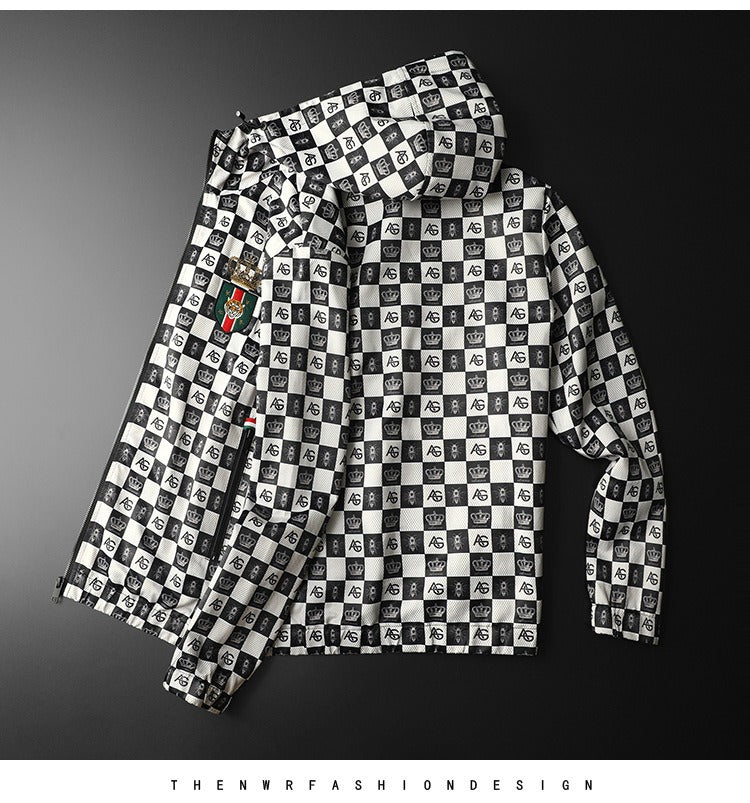 Herren Bomberjacke Jogging Kapuzenmantel Streetwear Slim Casual Dünne Jacke | D208-JK83001 