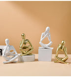 Buchleser-Tischskulptur, modernes dekoratives Ornament für stilvolle Heimdekoration | BY230613 