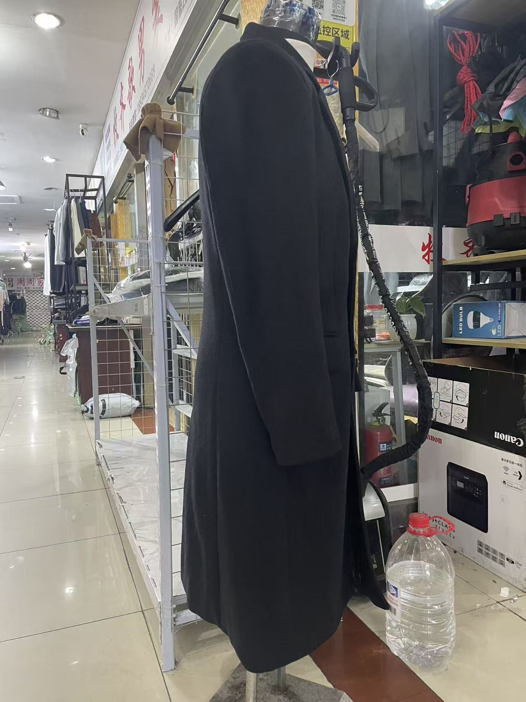 Herren Trenchcoat aus Wolle mit Umlegekragen, lang, aus Wolle und Wollmischungen, Wolljacke, Mantel | JJ-YF601 