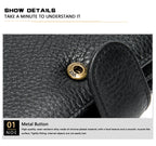 Antimagnetische RFID-blockierende Echtleder-Geldbörse für Herren, schmales Kartenetui und Geldbörse | 1131 