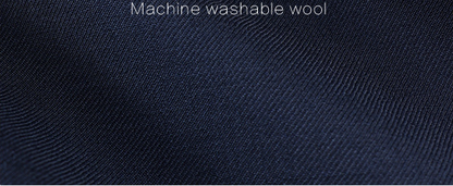 LUOHAO Men's 100% Wool Dress Trousers | Machine-Washable Business Suit Pants | Premium Straight Fit Office Trousers | LKM9901