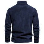 Herren Fleece Pullover Sweatshirts | Herbst-Winter 2025 Europa Mode | Half-Zip Stehkragen Tops | HD08 