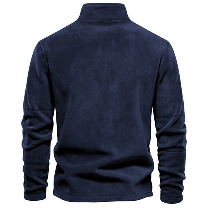Herren Fleece Pullover Sweatshirts | Herbst-Winter 2025 Europa Mode | Half-Zip Stehkragen Tops | HD08 
