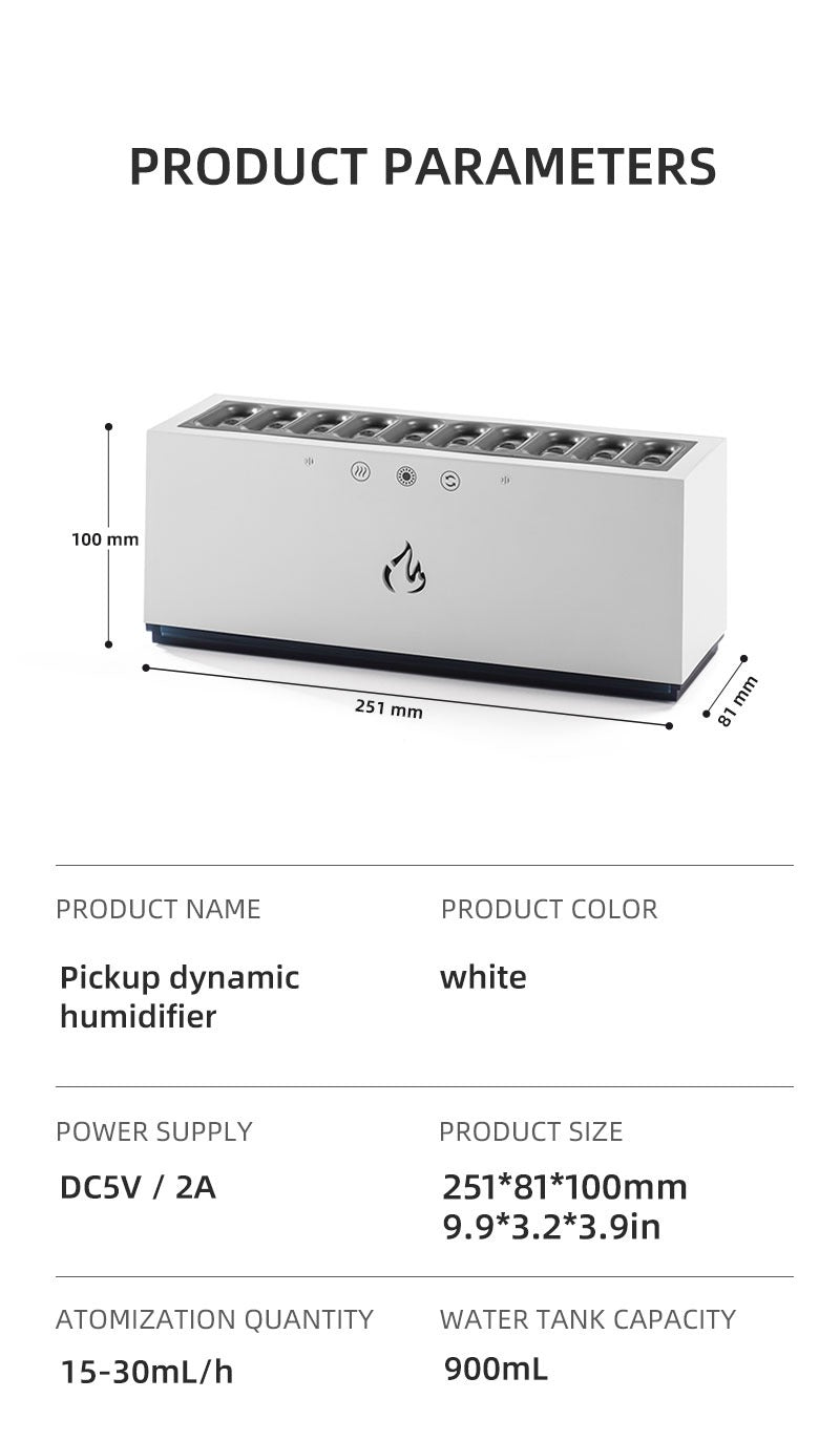 Neues Design 10 Düsen Luftbefeuchter &amp; Aroma Diffusor Dynamische Sound Pickup USB H2O ätherisches Öl Luftbefeuchter | KJR-273 