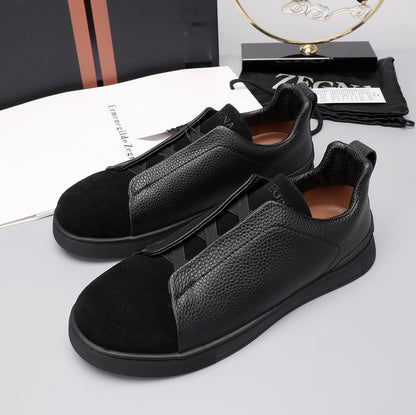 New Genia European Men's Loafers | Genuine Leather Slip-On Sneakers | Premium Casual Driving Shoes | 8611