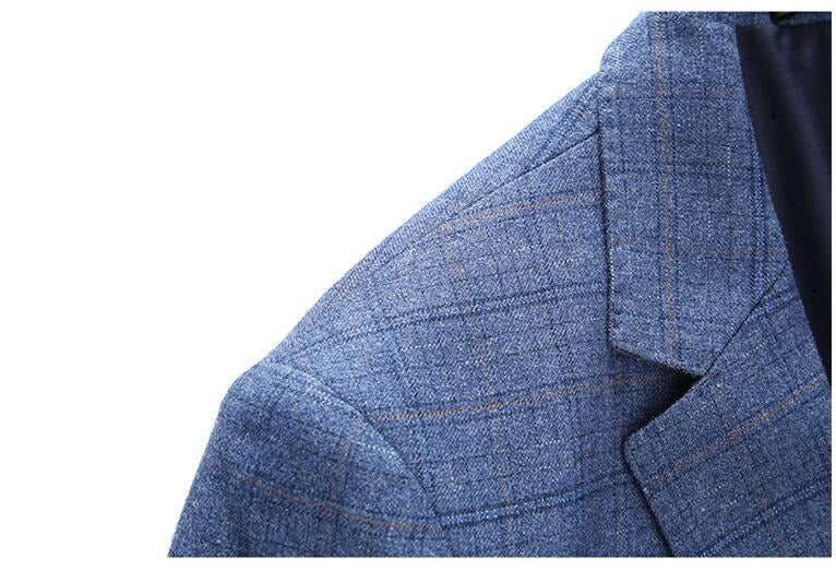 Dreiteiliger Anzug im britischen Stil für Herren, Business Casual, kariert, für Bräutigam und Hochzeitskleid, schmale Anzüge | 6835