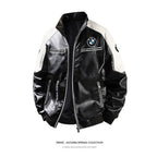 Men's PU Leather Moto Jacket | 2026 Korean Style Racing Coat | Waterproof Windproof Fleece-Lined Biker Outerwear