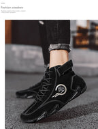 Flache kurze Herrenstiefel, Modetrend, Outdoor, echte, lässige Martin-Stiefeletten | 88377 