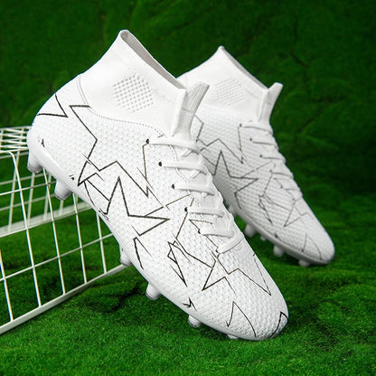 Breathable High Top Football Shoes Long Nails Football Training "Ronaldo Cleats" | 23152