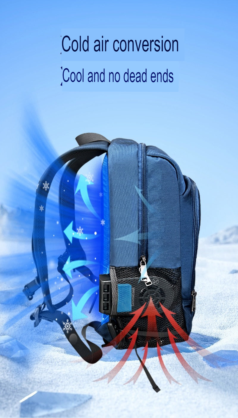 SenmiCool 30L Outdoor-Sommer-AC-Rucksack mit Halbleiter-Mini-Klimaanlage und Ventilator für Wandern, muslimische Pilgerfahrt, Hadsch, Umrah, Reisen und Bergsteigen 