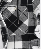 Schicke Herren-Hemdjacke mit Farbblock-Karomuster und Kapuze, langärmliges Hemd mit Kordelzug und Tasche, Frühling/Herbst 