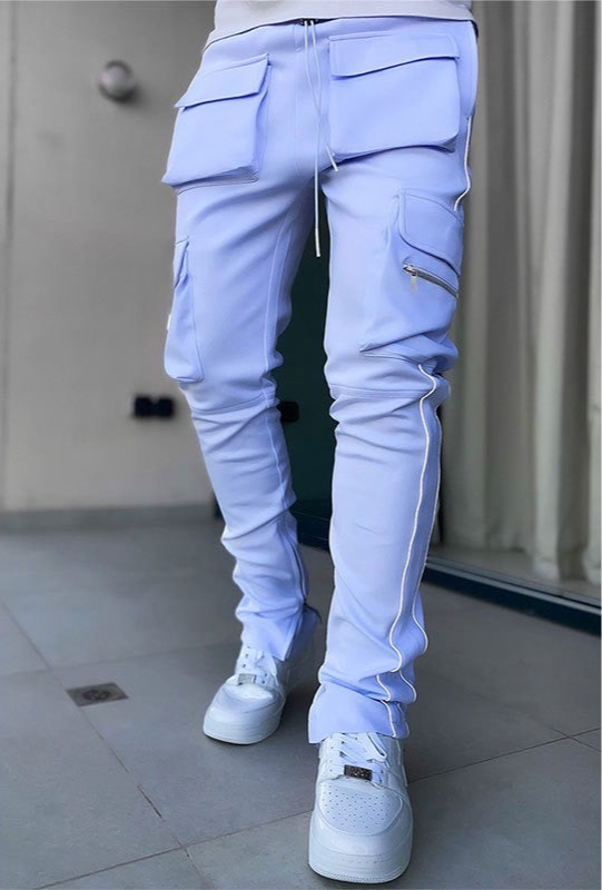 Herren Casual Joggers mit Kordelzug Elastischer Bund Cargohose Hip Hop Jogginghose | CK838 