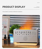 Neues, schickes Design, 200 ml, Babypflege, Schlafsimulation, 3D-Feuerlampe, Flamme, weißes Rauschen, USB-Musik, Diffusor für ätherische Öle | VR-WN03 