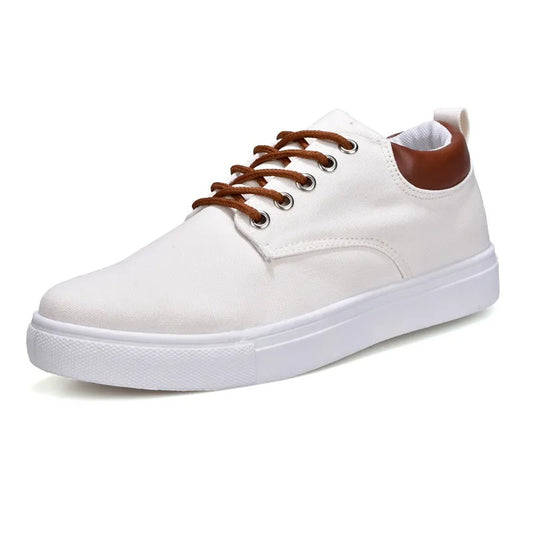 Chaussures décontractées en toile à lacets pour hommes, baskets plates et confortables, tendance été printemps | R009 