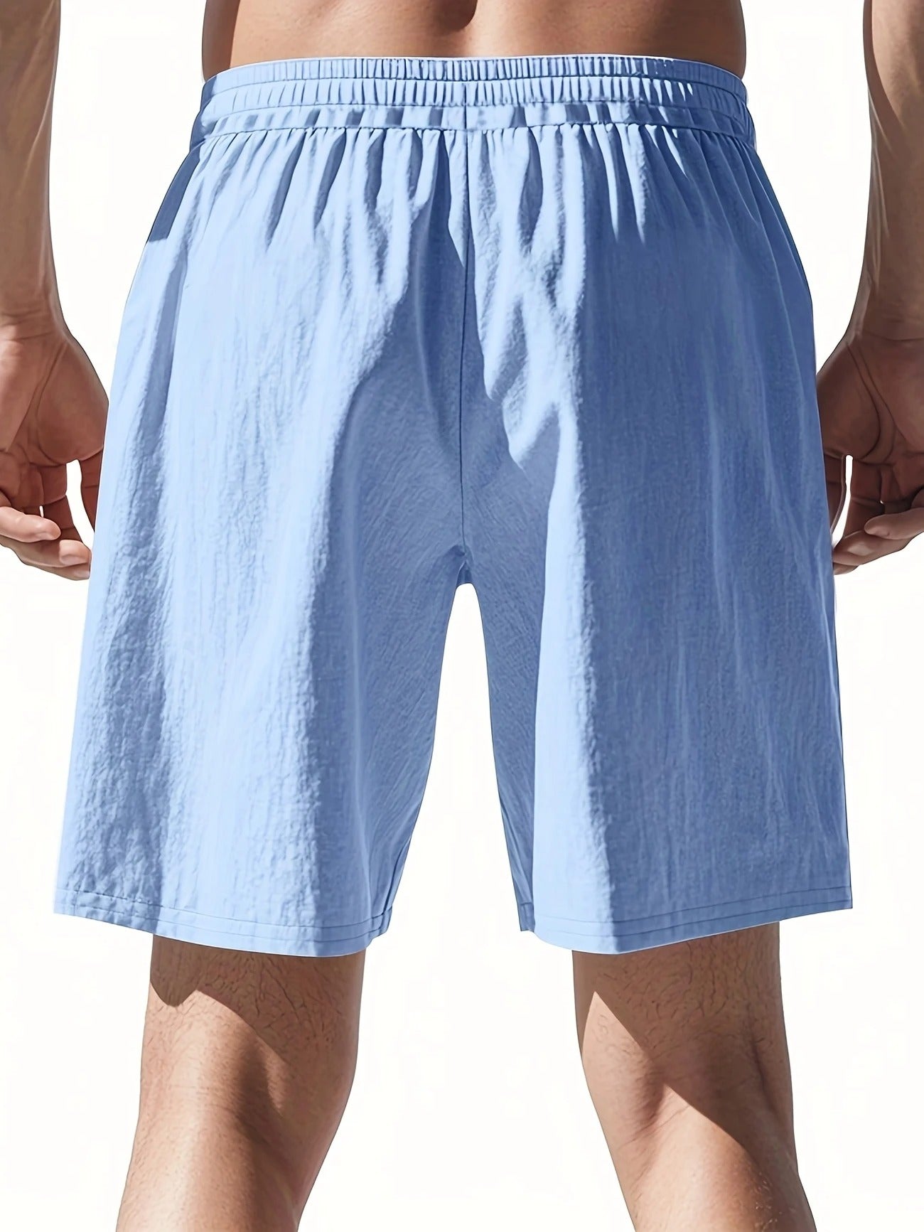 Atmungsaktive Leinenshorts für Herren – Leichte Sommer-, Strand- und Sport-Freizeitkleidung | YFY-WW-2 