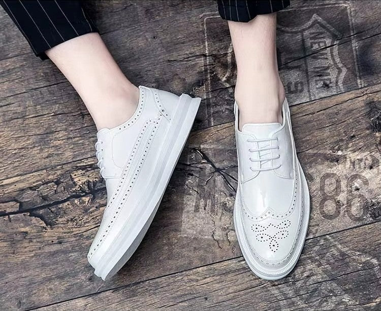 Herren Formelle Lederschuhe Kleid Hochzeit Oxford Brogue Männliche Schuhe Arbeitsstiefel 