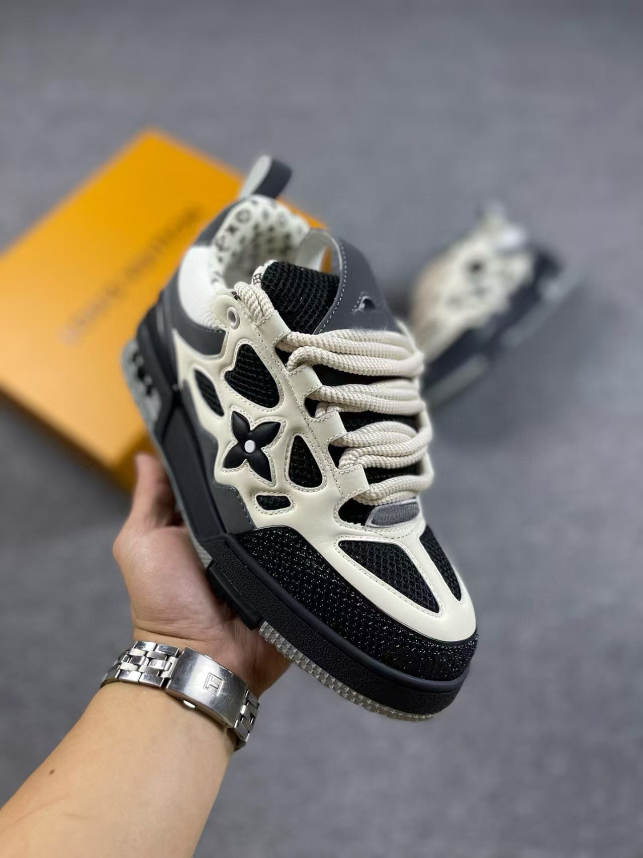 Unisex Donut Thick-Soled Dad Sneakers | Height-Increasing Chunky Trainers | Fashion Casual Lace-Up Sports Shoes | 12124